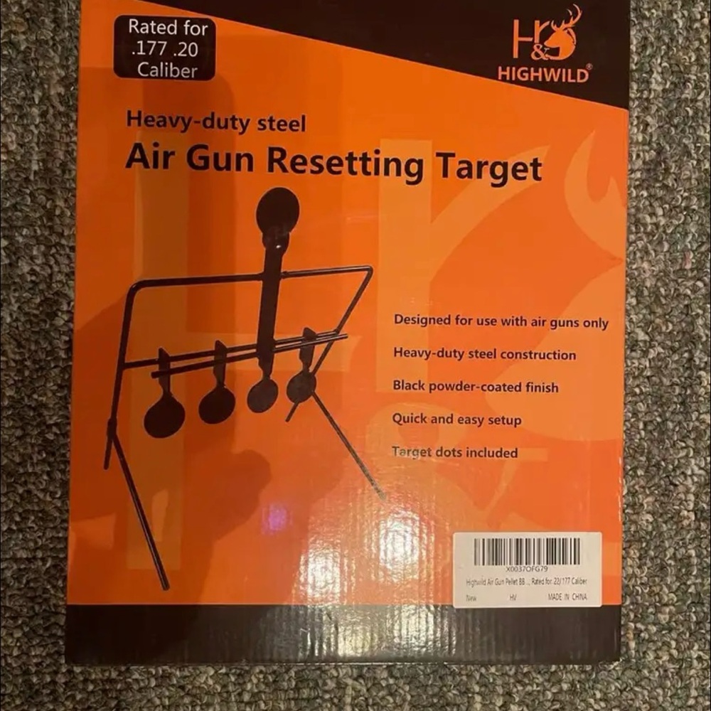Orange Air Gun Resetting Target